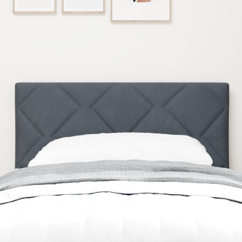 LED Kopfteil Dunkelgrau 80 cm Samt