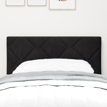 LED Kopfteil Diamantblöcke Design Schwarz 80 cm Samt