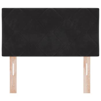 LED Kopfteil Diamantblöcke Design Schwarz 80 cm Samt
