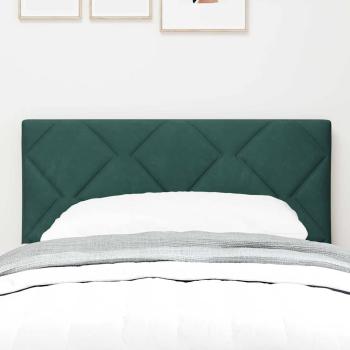LED Kopfteil Diamantblock Design Dunkelgrün 80 cm Samt