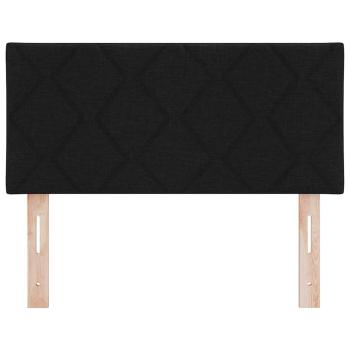 LED Kopfteil Rautenmuster Schwarz 90 cm Stoff