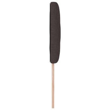 LED Kopfteil Rautenmuster Dunkelbraun 90 cm Stoff
