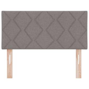 LED Kopfteil Rautenmuster Taupe 90 cm Stoff