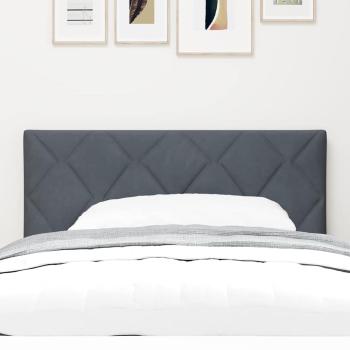 LED Kopfteil mit Diamantblock Design Dunkelgrau 90 cm Samt