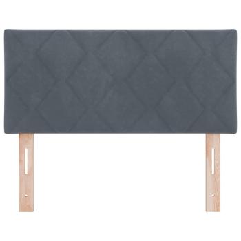 LED Kopfteil mit Diamantblock Design Dunkelgrau 90 cm Samt