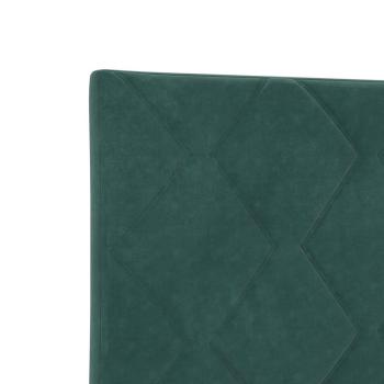 LED Kopfteil Diamantblockdesign Dunkelgrün 90 cm Samt