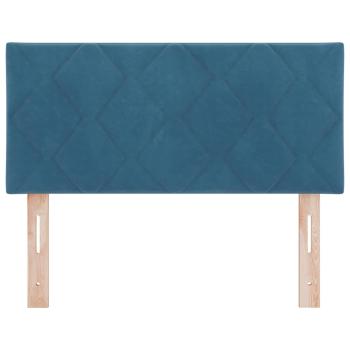 LED Kopfteil Diamond Blocks Design Dunkelblau 90 cm Samt