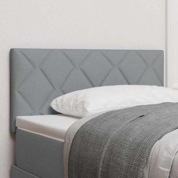 ARDEBO.de - LED Kopfteil Rautenmuster Hellgrau 100 cm Stoff