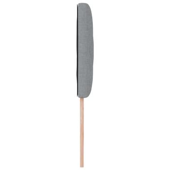 LED Kopfteil Rautenmuster Hellgrau 100 cm Stoff