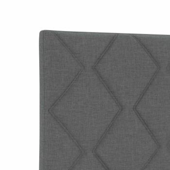 LED Kopfteil Rautenmuster Dunkelgrau 100 cm Stoff