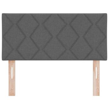 LED Kopfteil Rautenmuster Dunkelgrau 100 cm Stoff