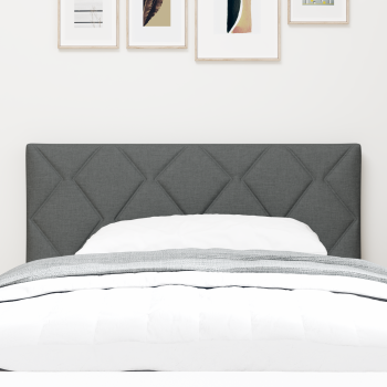LED Kopfteil Grau 100 cm Stoff