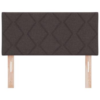 LED Kopfteil Rautenmuster Dunkelbraun 100 cm Stoff