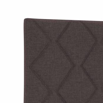 LED Kopfteil Rautenmuster Dunkelbraun 100 cm Stoff
