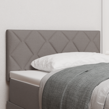 LED Kopfteil Rautenmuster Taupe 100 cm Stoff