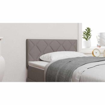LED Kopfteil Rautenmuster Taupe 100 cm Stoff