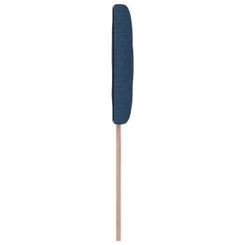 Blaues LED Kopfteil Rautenmuster Blau 100 cm Stoff