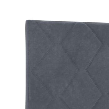 LED Kopfteil mit Diamantblock Design in Dunkelgrau, 100 cm Velours