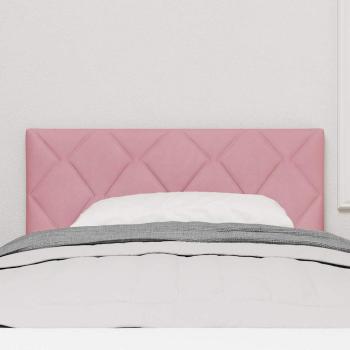 LED Kopfteil Diamantblockdesign Rosa 100 cm Samt