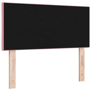 LED Kopfteil Diamantblockdesign Rosa 100 cm Samt