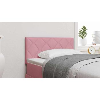 LED Kopfteil Diamantblockdesign Rosa 100 cm Samt