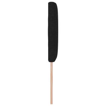 LED Kopfteil Rautenmuster Schwarz 144 cm Stoff