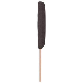 LED Kopfteil Rautenmuster Dunkelbraun 144 cm Stoff