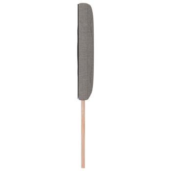 LED Kopfteil Rautenmuster Taupe 144 cm Stoff