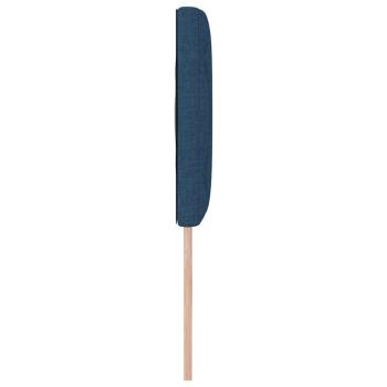 LED Kopfteil Rautenmuster Blau 144 cm Stoff