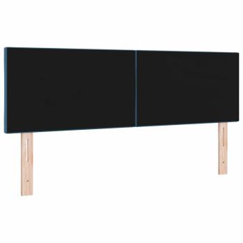 LED Kopfteil Diamantblock Design Dunkelblau 144 cm Samt
