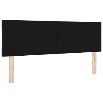 LED Kopfteil Diamantblock Design Schwarz 160 cm Samt