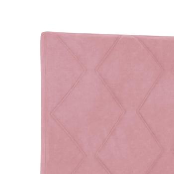 LED Kopfteil Diamantblockmuster Rosa 160 cm Samt