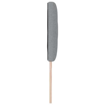 LED Kopfteil Rautenmuster Hellgrau 180 cm Stoff