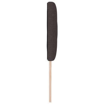 LED Kopfteil Rautenmuster Dunkelbraun 180 cm Stoff