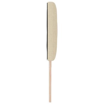 LED Kopfteil Rautenmuster Creme 180 cm Stoff