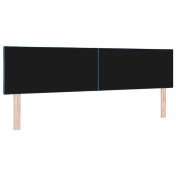LED Kopfteil Diamantblöcke Design Dunkelblau 180 cm Velvet
