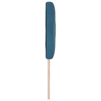 LED Kopfteil Diamantblöcke Design Dunkelblau 180 cm Velvet