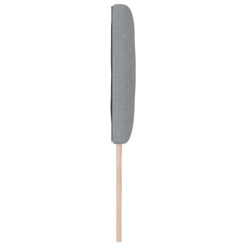 LED Kopfteil Rautenmuster Hellgrau 200 cm Stoff