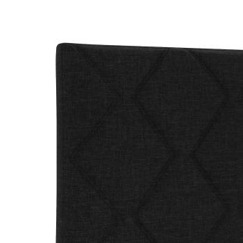 LED Kopfteil Rautenmuster Schwarz 200 cm Stoff