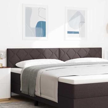 LED Kopfteil Braun 200 cm Stoff