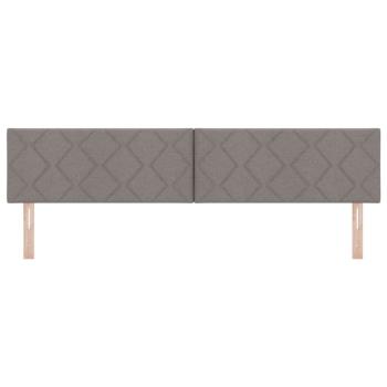 LED Kopfteil Rautenmuster Taupe 200 cm Stoff