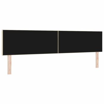 LED Kopfteil Rautenmuster Creme 200 cm Stoff