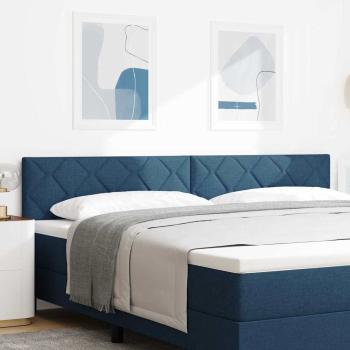 ARDEBO.de - LED Kopfteil Rautenmuster Blau 200 cm Stoff