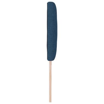 LED Kopfteil Rautenmuster Blau 200 cm Stoff