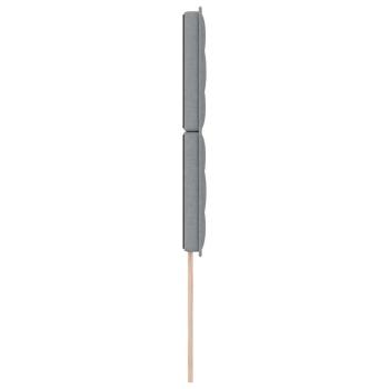 LED Kopfteil Linien-Design Hellgrau 80 cm Stoff