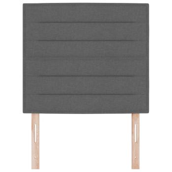 LED Kopfteil Linien-Design Dunkelgrau 80 cm Stoff