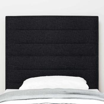 LED Kopfteil Linien-Design Schwarz 80 cm Stoff