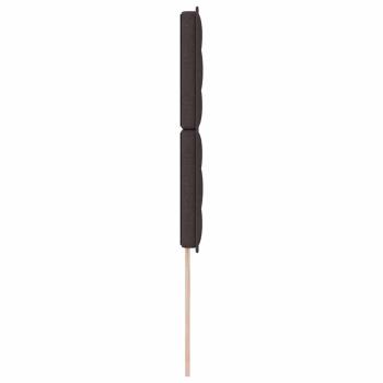 LED Kopfteil Linien-Design Dunkelbraun 80 cm Stoff