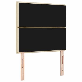 LED Kopfteil Linien-Design Creme 100 cm Stoff