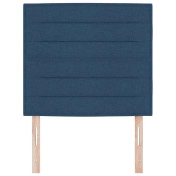 LED Kopfteil Linien-Design Blau 100 cm Stoff